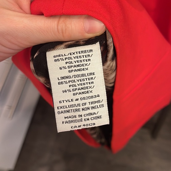 Red Debbi Schuchat fitted dress size 12, never worn - Picture 5 of 5